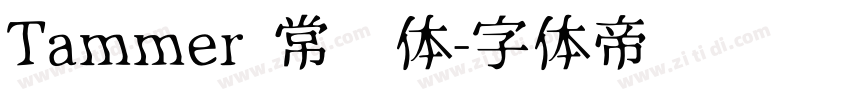 Tammer 常规体字体转换